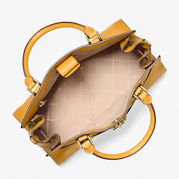 MICHAEL KORS HAMILTON MEDIUM SATCHEL 
 COLOR: GOLDEN ROD
NWT - Picture 2 of 16